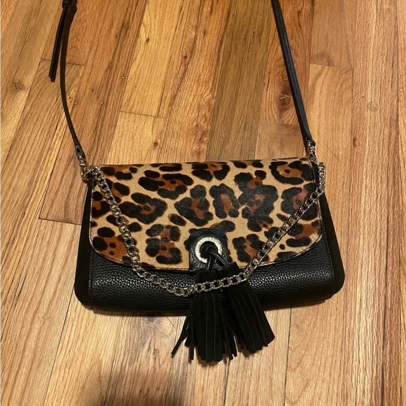 Kate Spade Ocelot/leopard Calf Hair Evening Clutch Tassel Purse - Picture 3 of 11